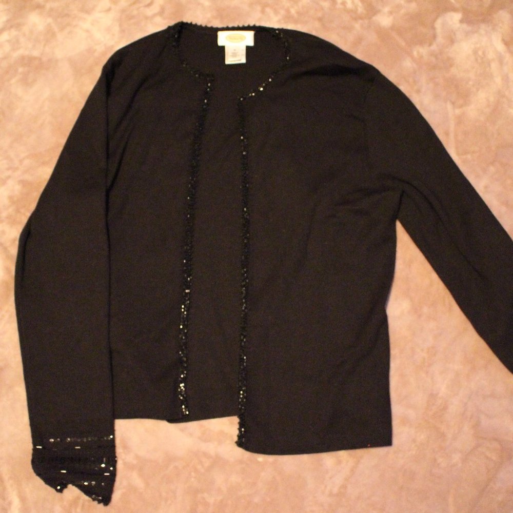 Vintage Talbots Silk Beaded Sequin Women's Sweater Size M